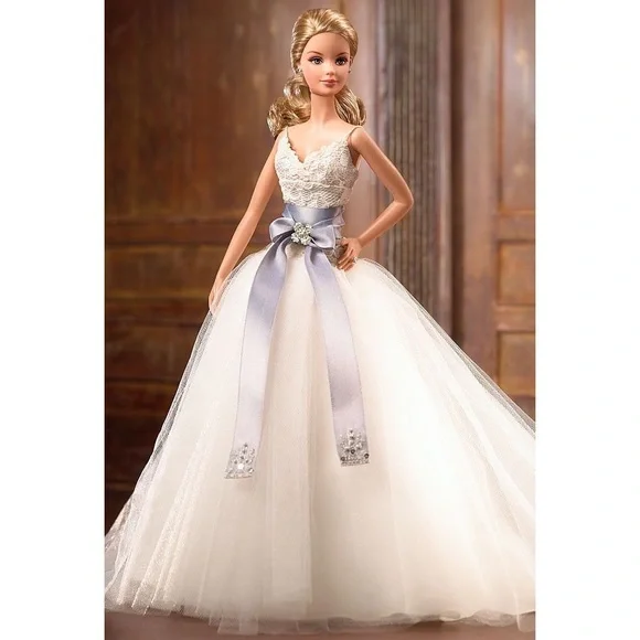 MONIQUE LHUILLIER Platinum Label Blonde Bride Barbie Collector Doll 2006 NIB - Picture 1 of 16